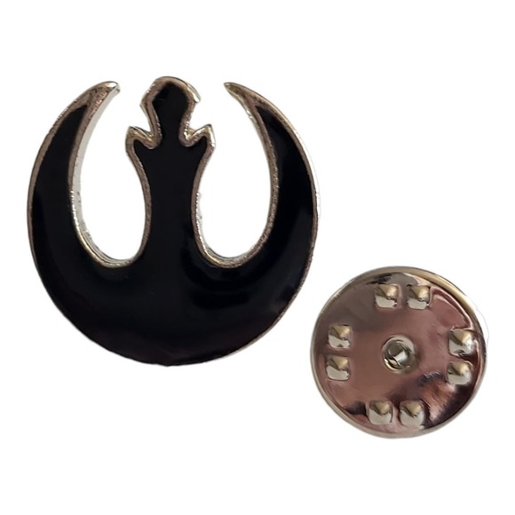 Black and Silver Resistance Symbol Star Wars Clutch Pin - Picture 3 of 4